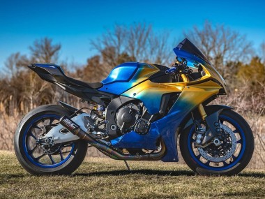 Erschwingliche Yamaha YZF 1000 R1 Motorrad Verkleidung 2020-2025 - Blau Gold