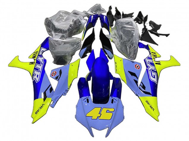 Erschwingliche Yamaha YZF 1000 R1 Motorrad Verkleidung 2020-2025 - Blau Gelb GYTR 46
