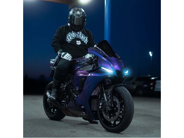 Erschwingliche Yamaha YZF 1000 R1 Motorrad Verkleidung 2020-2025 - Gradient Blau Lila