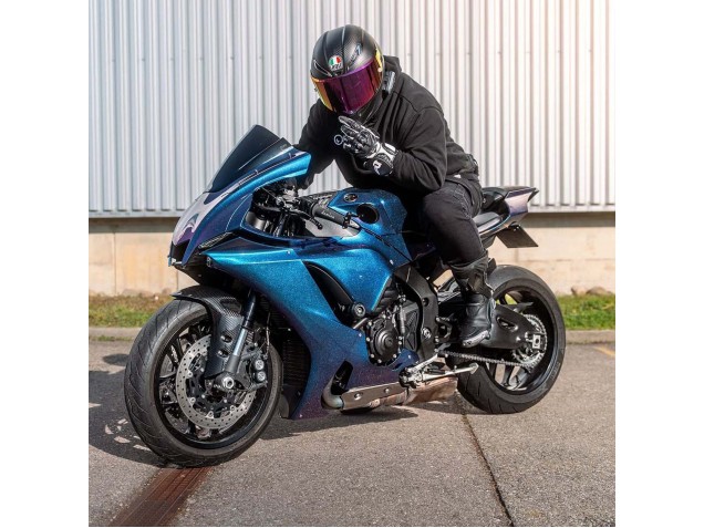 Erschwingliche Yamaha YZF 1000 R1 Motorrad Verkleidung 2020-2025 - Gradient Blau Lila