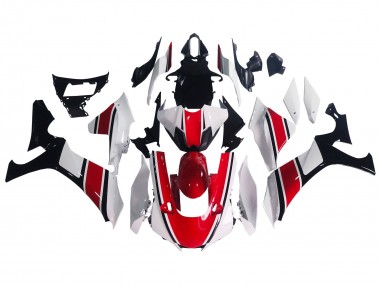 Erschwingliche Yamaha YZF 1000 R1 Motorrad Verkleidung 2020-2025 - Weiss Rot Glanzendes Schwarz