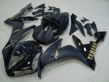Erschwingliche Yamaha YZF R1 Motorrad Verkleidung 2004-2006 - Glanzendes Schwarz Matt Schwarz Gold