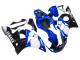Erschwingliche Yamaha YZF 600 R6 Motorrad Verkleidung 1998-2002 - Weiss Blau Glanzendes Schwarz