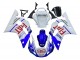 Erschwingliche Yamaha YZF 600 R6 Motorrad Verkleidung 1998-2002 - Weiss Blau Rot Fiat 99