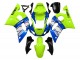 Erschwingliche Yamaha YZF 600 R6 Motorrad Verkleidung 1998-2002 - Neon Grun Blau Weiss Champions