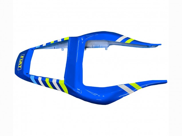 Erschwingliche Yamaha YZF 600 R6 Motorrad Verkleidung 1998-2002 - Weiss Blau Neon Gelb Fiat Motul Michelin