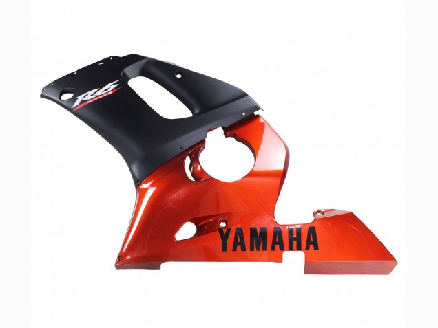 Erschwingliche Yamaha YZF 600 R6 Motorrad Verkleidung 1998-2002 - Orange Matt Schwarz