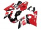 Erschwingliche Yamaha YZF 600 R6 Motorrad Verkleidung 1998-2002 - Rot Weiss Glanzendes Schwarz