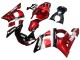 Erschwingliche Yamaha YZF 600 R6 Motorrad Verkleidung 1998-2002 - Rot Weiss Glanzendes Schwarz