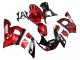 Erschwingliche Yamaha YZF 600 R6 Motorrad Verkleidung 1998-2002 - Rot Weiss Glanzendes Schwarz