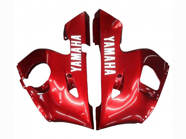 Erschwingliche Yamaha YZF 600 R6 Motorrad Verkleidung 1998-2002 - Rot Weiss Glanzendes Schwarz