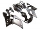 Erschwingliche Yamaha YZF 600 R6 Motorrad Verkleidung 1998-2002 - Silber Glanzendes Schwarz