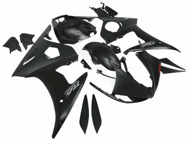 Erschwingliche Yamaha YZF R6S Motorrad Verkleidung 2006-2009 - Matt Schwarz