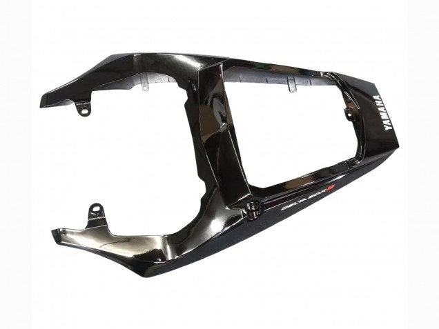 Erschwingliche Yamaha YZF R6S Motorrad Verkleidung 2006-2009 - Glanzendes Schwarz Matt Schwarz Weiss Aufkleber