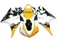 Erschwingliche Yamaha YZF R6S Motorrad Verkleidung 2006-2009 - Gelb Weiss Glanzendes Schwarz