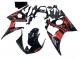 Erschwingliche Yamaha YZF R6S Motorrad Verkleidung 2006-2009 - Glanzendes Schwarz Rot