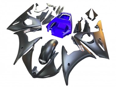 Erschwingliche Yamaha YZF R6S Motorrad Verkleidung 2006-2009 - Blau Matt Schwarz