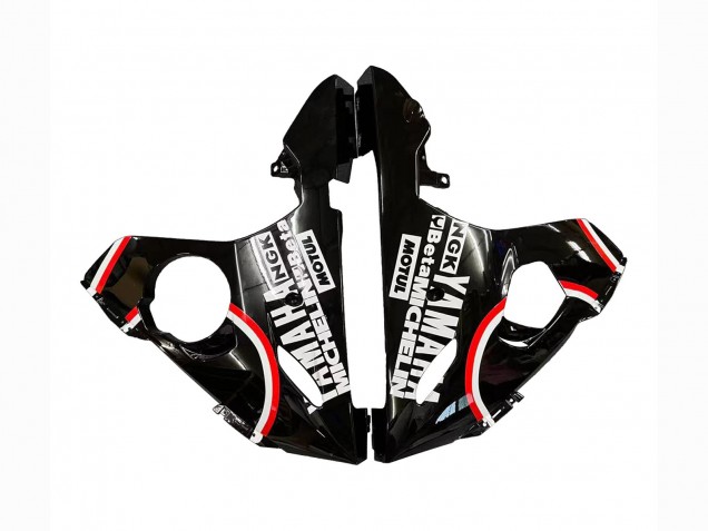 Erschwingliche Yamaha YZF R6S Motorrad Verkleidung 2006-2009 - Glanzendes Schwarz Rot Weiss Lucky Strike Motul