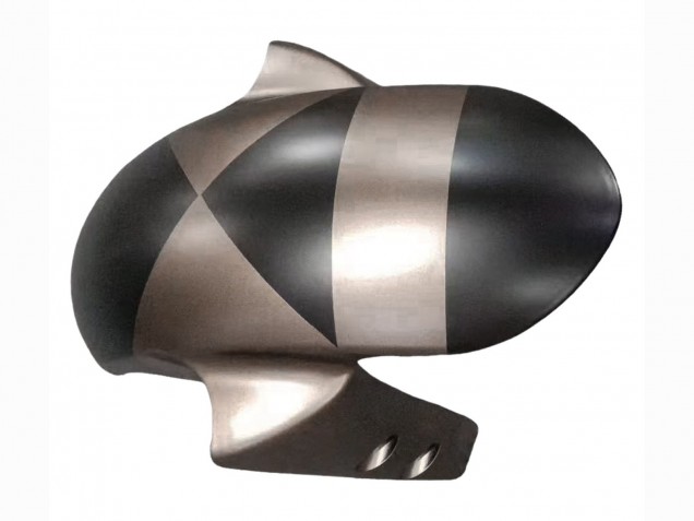 Erschwingliche Yamaha YZF R6S Motorrad Verkleidung 2006-2009 - Grau Matt Schwarz Geometric