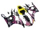 Erschwingliche Yamaha YZF R6S Motorrad Verkleidung 2006-2009 - Gelb Rosa Glanzendes Schwarz Rossi Repsol 46