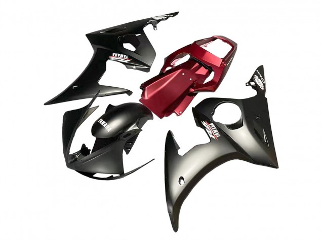 Erschwingliche Yamaha YZF R6S Motorrad Verkleidung 2006-2009 - Rot Matt Schwarz