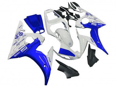 Erschwingliche Yamaha YZF R6S Motorrad Verkleidung 2006-2009 - Weiss Blau GYTR