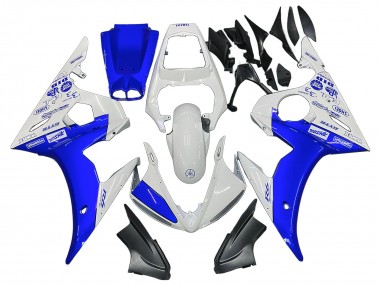 Erschwingliche Yamaha YZF R6S Motorrad Verkleidung 2006-2009 - Weiss Blau GYTR