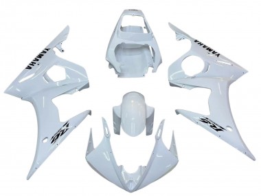 Erschwingliche Yamaha YZF R6 Motorrad Verkleidung 2003-2004 - Weiss Schwarz Aufkleber