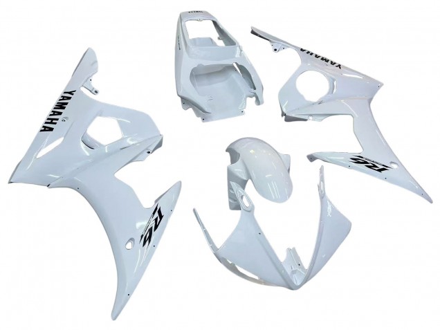 Erschwingliche Yamaha YZF R6S Motorrad Verkleidung 2006-2009 - Weiss Schwarz Aufkleber