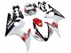 Erschwingliche Yamaha YZF R6S Motorrad Verkleidung 2006-2009 - Weiss Rot Glanzendes Schwarz Motul