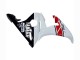 Erschwingliche Yamaha YZF R6S Motorrad Verkleidung 2006-2009 - Weiss Rot Glanzendes Schwarz Motul