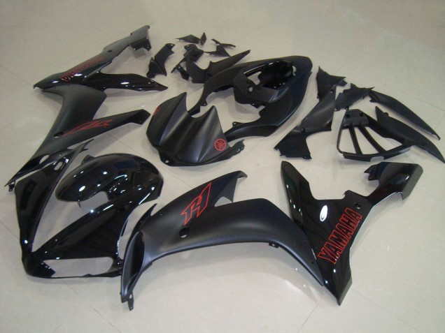 Erschwingliche Yamaha YZF R1 Motorrad Verkleidung 2004-2006 - Glanzendes Schwarz Matt Schwarz Rot