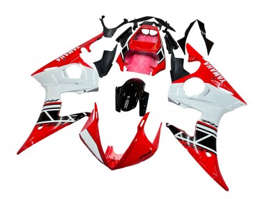 Erschwingliche Yamaha YZF R6S Motorrad Verkleidung 2006-2009 - Rot Weiss Schwarz