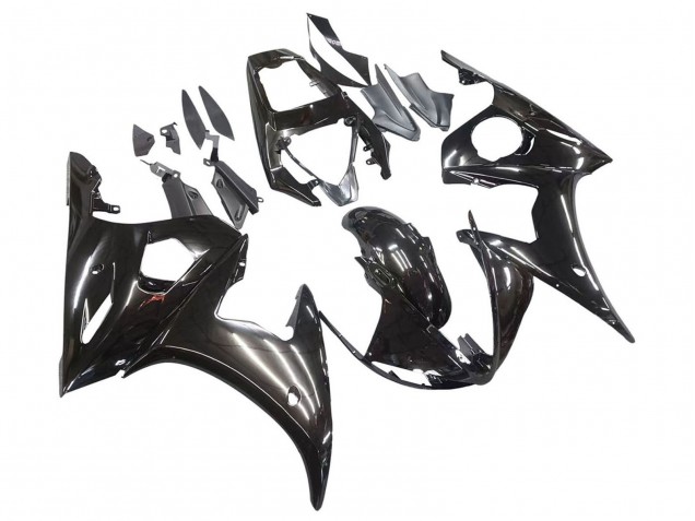Erschwingliche Yamaha YZF R6S Motorrad Verkleidung 2006-2009 - Glanzendes Schwarz