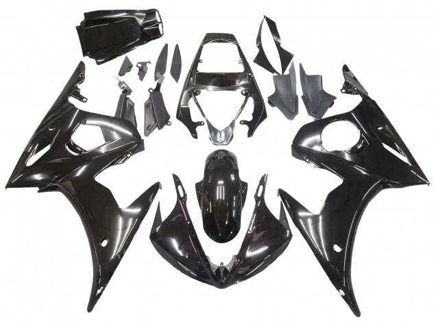 Erschwingliche Yamaha YZF R6S Motorrad Verkleidung 2006-2009 - Glanzendes Schwarz