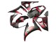 Erschwingliche Yamaha YZF 600 R6 Motorrad Verkleidung 2005 - Matt Schwarz Rot Geometric