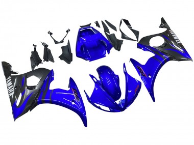 Erschwingliche Yamaha YZF 600 R6 Motorrad Verkleidung 2005 - Glanzendes Blau Schwarz