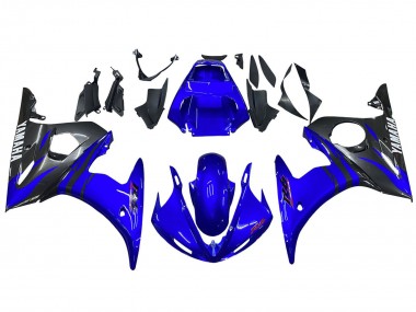 Erschwingliche Yamaha YZF 600 R6 Motorrad Verkleidung 2005 - Glanzendes Blau Schwarz
