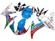 Erschwingliche Yamaha YZF 600 R6 Motorrad Verkleidung 2005 - Hellblau Weiss Grun Rot Kastinee Dunlop Motul