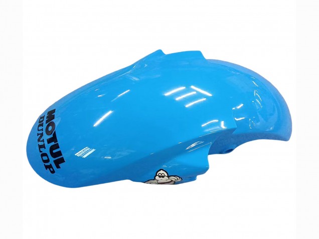 Erschwingliche Yamaha YZF 600 R6 Motorrad Verkleidung 2005 - Hellblau Weiss Grun Rot Kastinee Dunlop Motul