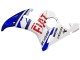 Erschwingliche Yamaha YZF 600 R6 Motorrad Verkleidung 2005 - Weiss Blau Dunlop Fiat Motul