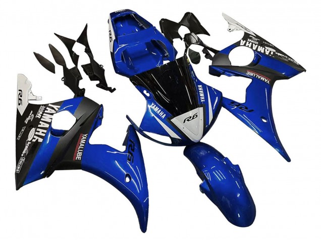 Erschwingliche Yamaha YZF 600 R6 Motorrad Verkleidung 2005 - Blau Weiss Schwarz Yamalube