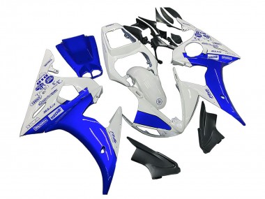 Erschwingliche Yamaha YZF 600 R6 Motorrad Verkleidung 2005 - Weiss Blau Yamalube