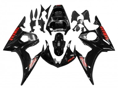 Erschwingliche Yamaha YZF 600 R6 Motorrad Verkleidung 2005 - Schwarz Rot