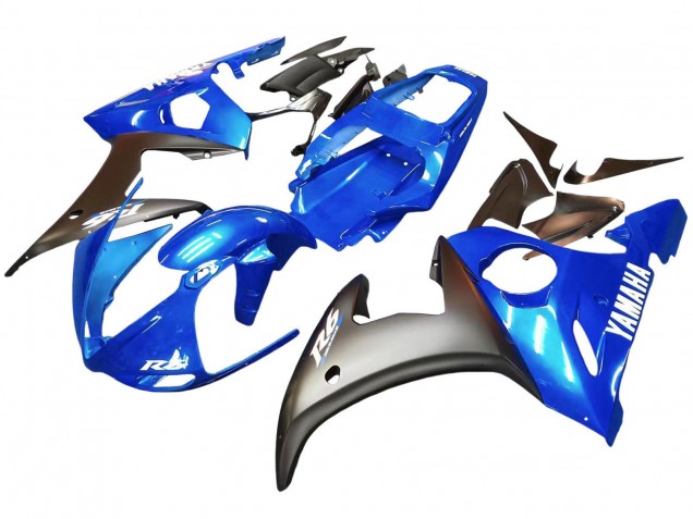 Erschwingliche Yamaha YZF 600 R6 Motorrad Verkleidung 2005 - Blau Matt Schwarz