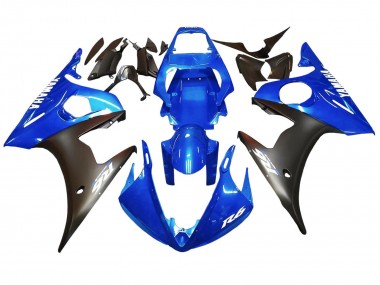 Erschwingliche Yamaha YZF 600 R6 Motorrad Verkleidung 2005 - Blau Matt Schwarz