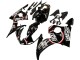 Erschwingliche Yamaha YZF 600 R6 Motorrad Verkleidung 2005 - Glanzendes Schwarz Weiss Lucky Strike Motul