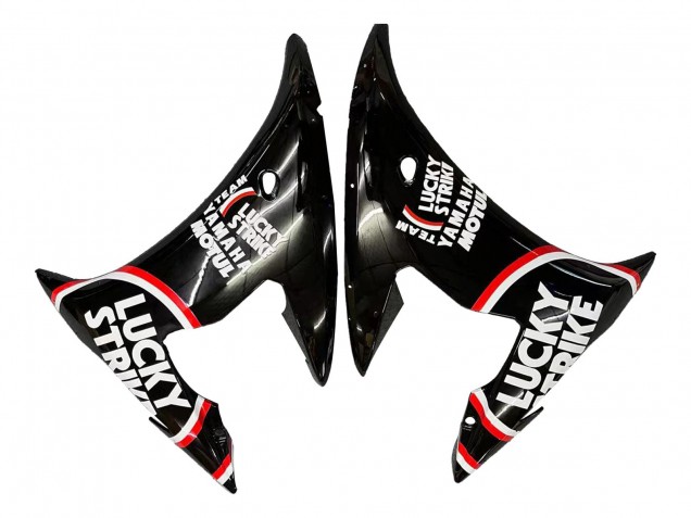 Erschwingliche Yamaha YZF 600 R6 Motorrad Verkleidung 2005 - Glanzendes Schwarz Weiss Lucky Strike Motul