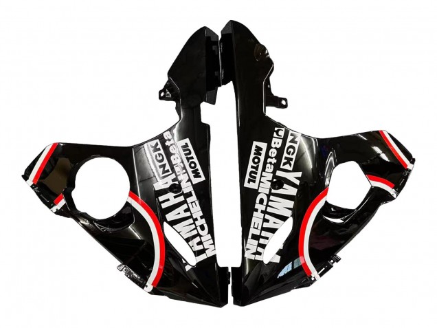 Erschwingliche Yamaha YZF 600 R6 Motorrad Verkleidung 2005 - Glanzendes Schwarz Weiss Lucky Strike Motul