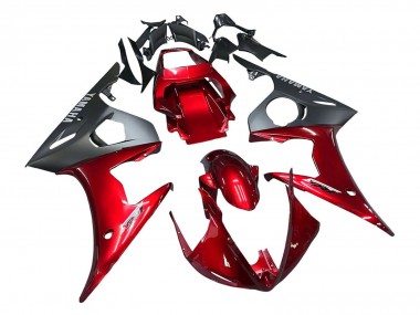Erschwingliche Yamaha YZF 600 R6 Motorrad Verkleidung Kit 2005 - Rot Matt Schwarz